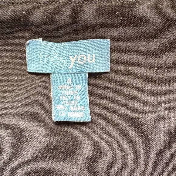 Très You Black A-Line Skirt Size 4 | Contrast Stitching, Minimalist Workwear - Picture 5 of 5